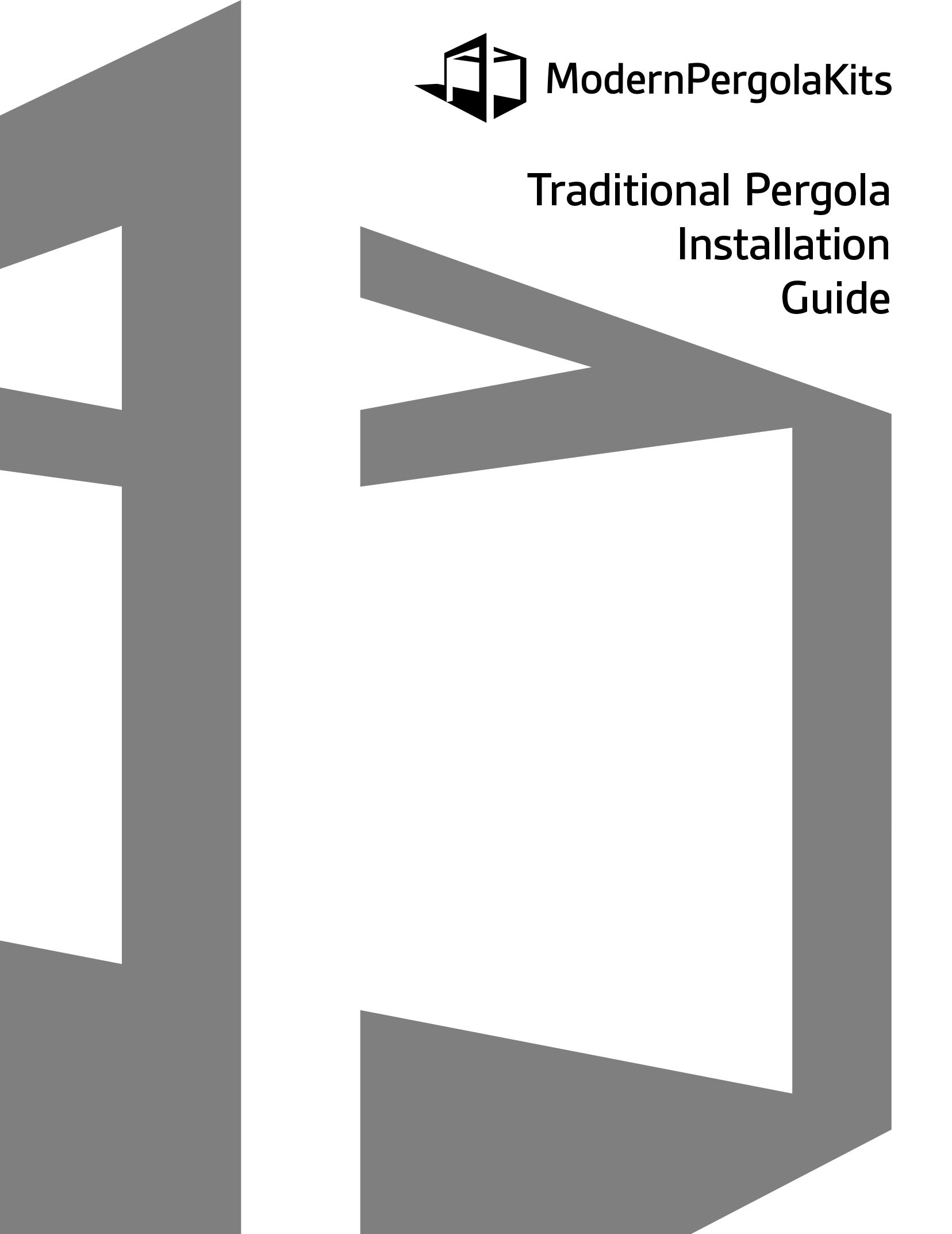 pdf icon for traditional pergola kit instructions